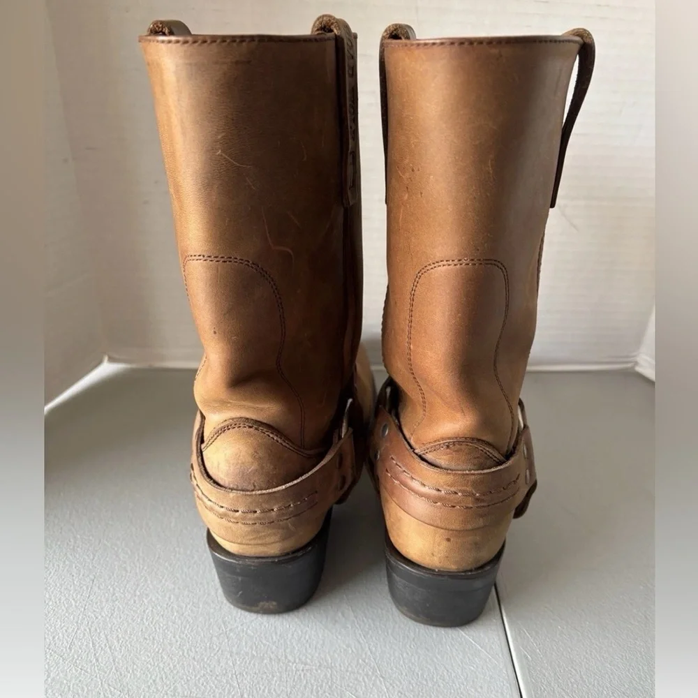 Road Wolf Women's Leather Western Square Toe Boots Size US 9M #2072 - Picture 3 of 8
